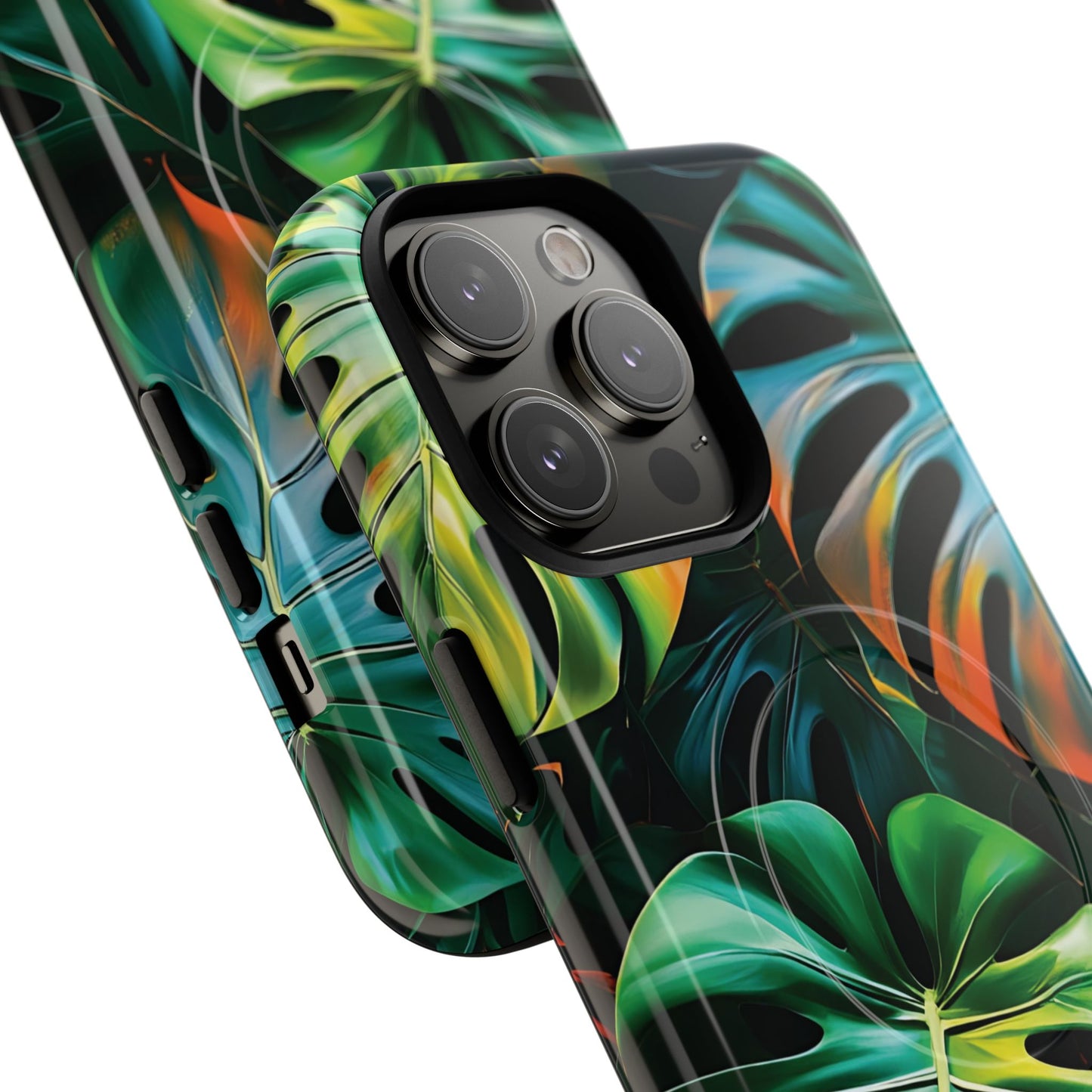 Tropical Leaf Phone Case | Tough Magnetic Cases, iPhone Accessories, Gift for Him/Her, Phone Protection, Summer Style, Trendy Design