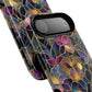 Chromatic Bloom Tough iPhone Magnetic Case, Tough iPhone Cover, Floral iPhone Accessory, Birthday Gift, Elegant Tech Decor, MagSafe Stained Glass Pattern.