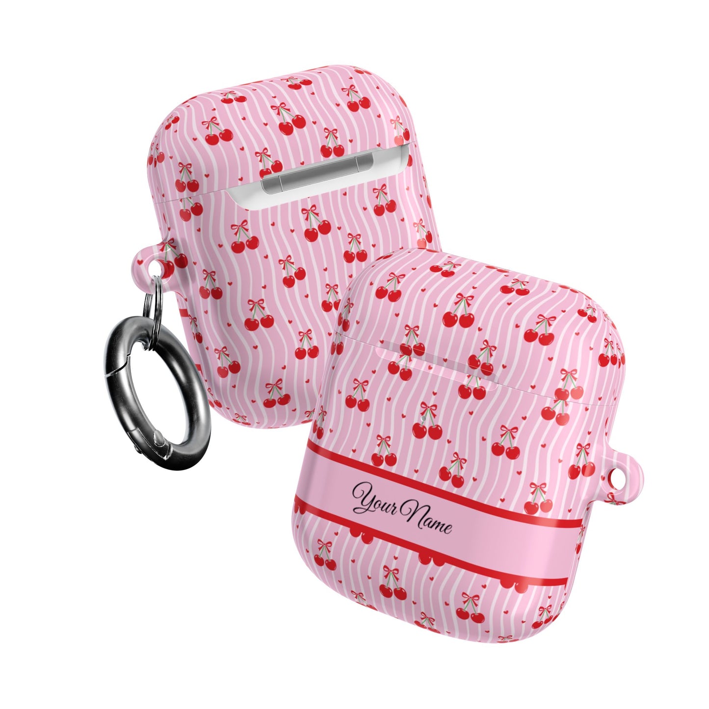 Personalized Cherry Blossom Dreams AirPod Case — Pink Custom Name Charging Cover ,Airpods Pro Gen 1 and 2, Gen 1 to 4.