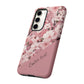 Personalized Cherry Blossom Tough Phone Case — Pink Floral Protective Case for Samsung & Google