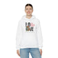 Love Floral Sweatshirt - Unisex Heavy Blend™ Hooded Pullover for Comfort and Style