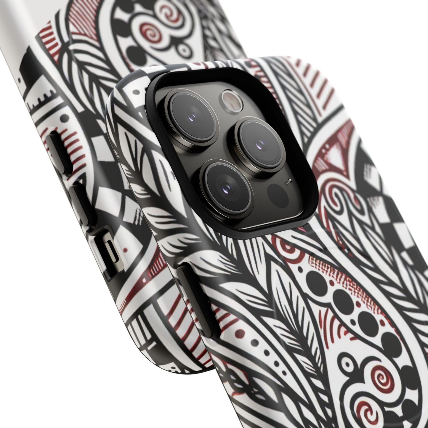 InkWhirl Fusion Stylish Tough Magnetic iPhone Case,  Unique Design, Gift for Him/Her, Trendy Accessory, Artist Collaboration, Durable Protection,Magsafe iPhone case