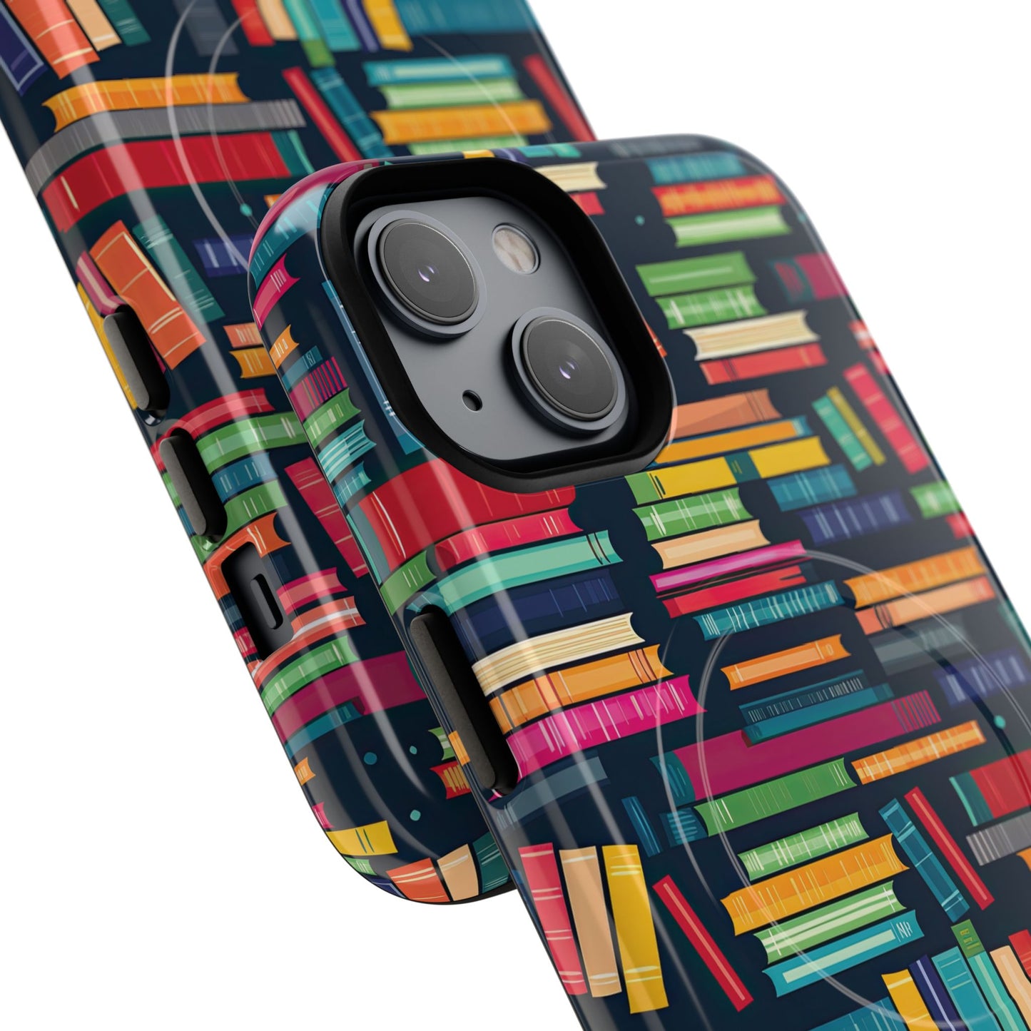 Colorful Book-Themed Phone Case, Literary Gift, Tough Magnetic Case, Book Lover’s Accessory, Phone Protection, Reading Enthusiast
