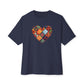 Patchwork Hearts Unisex Oversized Bella Canvas Boxy Tee