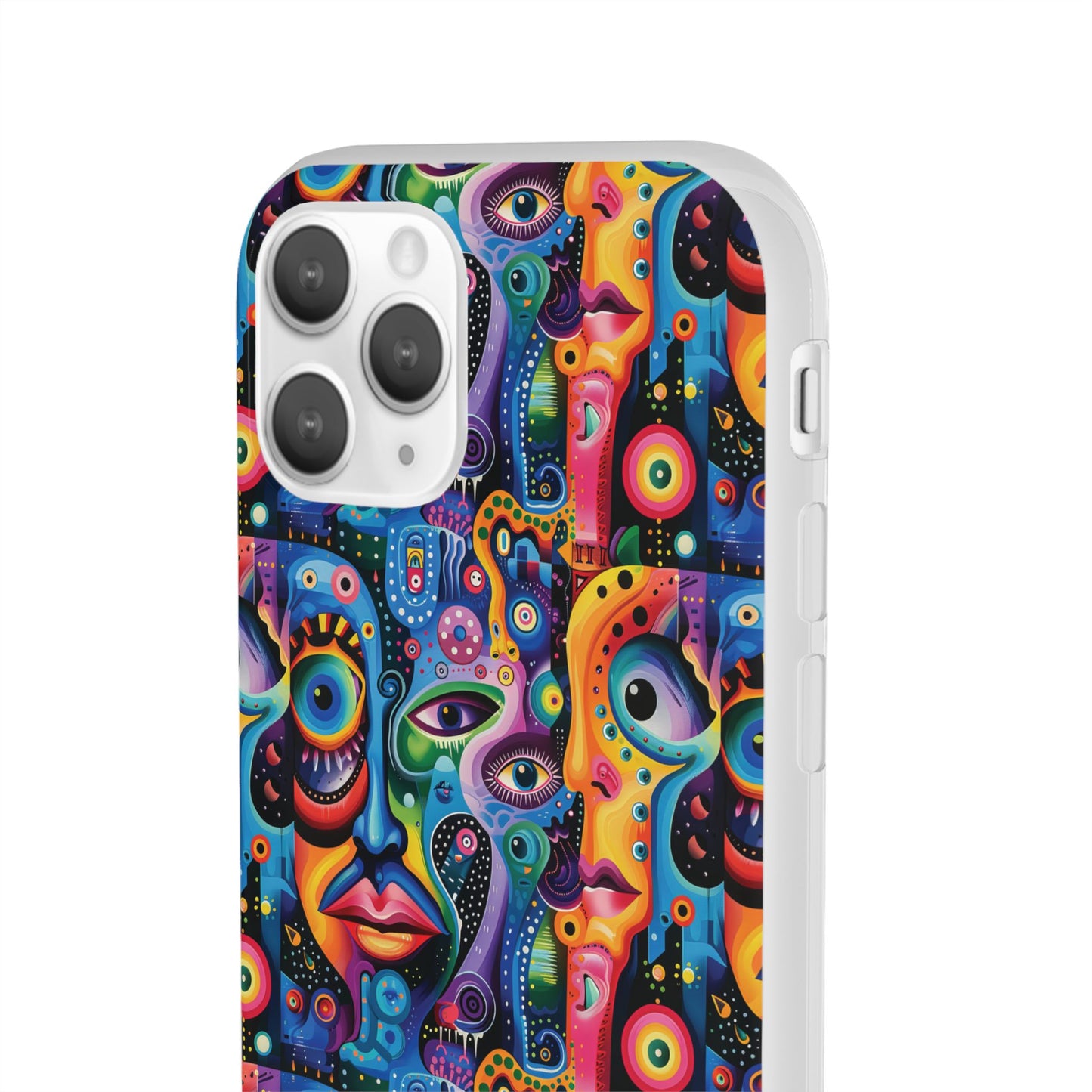 Psychedelic Visions Flexi iPhone and Samsung Case - Colorful Abstract Design.