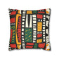 Tribal Harmony Faux Suede Square Pillowcase