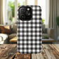 Black and White Gingham Phone Case, Tough Magnetic Cases, Stylish Phone Cover, Gift for Her, Trendy Phone Accessory, Checkered Print