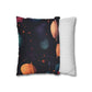 Whimsical Feline Garden Spun Polyester Square Pillow