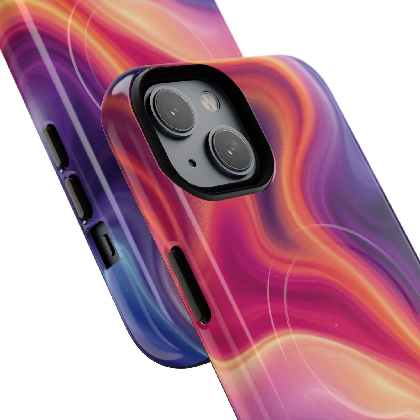 Cosmic Lava Flow Colorful Abstract iPhone Case , Tough Magnetic Protection, Stylish Accessories, Gift for Tech iPhone Lovers, Vibrant Mobile Covers