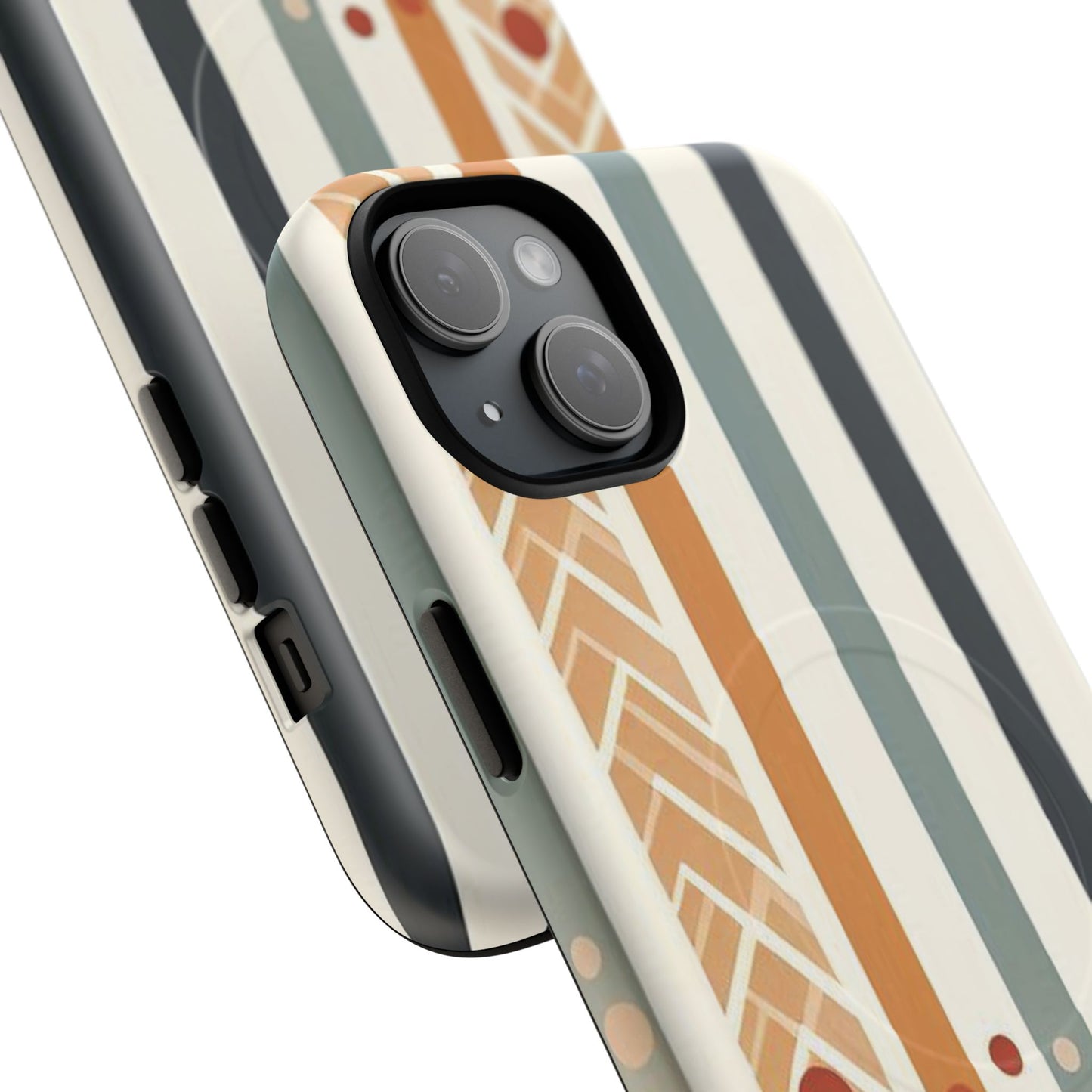 Terracotta Trails Tough Magnetic iPhone Cases for Everyday Use, Floral Patterned Stability Case, Gift for Her, Durable iPhone Accessory.