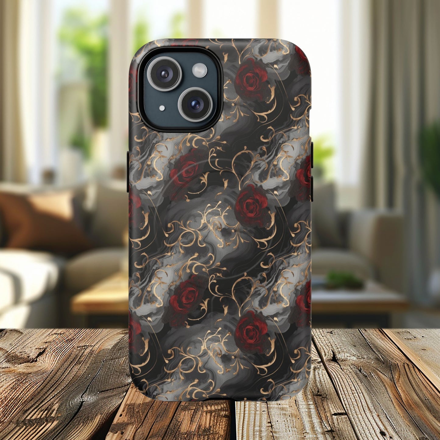 Elegant Floral Tough iPhone Magnetic Cases, iPhone Protection, Unique iPhone Covers, Stylish Mobile Accessories, Gift for Her