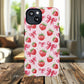 Strawberry Blush Coquette Magnetic Tough iPhone Cases - Funky Fruit Cases, Floral iPhone Cover, Trendy Gifts, iPhone Accessories, Strawberry Lover