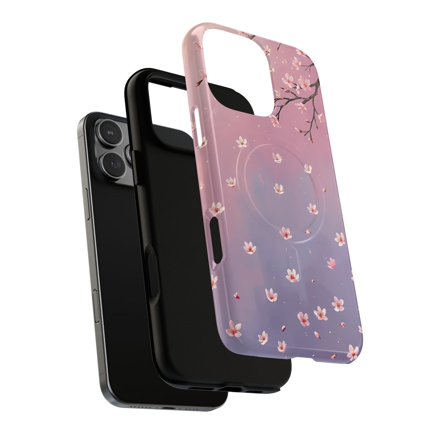 Tiny Cherry Blossom Floral Tough Magnetic Phone Cases, Durable Phone Cover, Floral Design Case, iPhone Protector, Cute Gift for Her