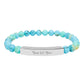 Engravable Natural Stone Stretch Bar Bracelet — Personalized Beaded Wristband