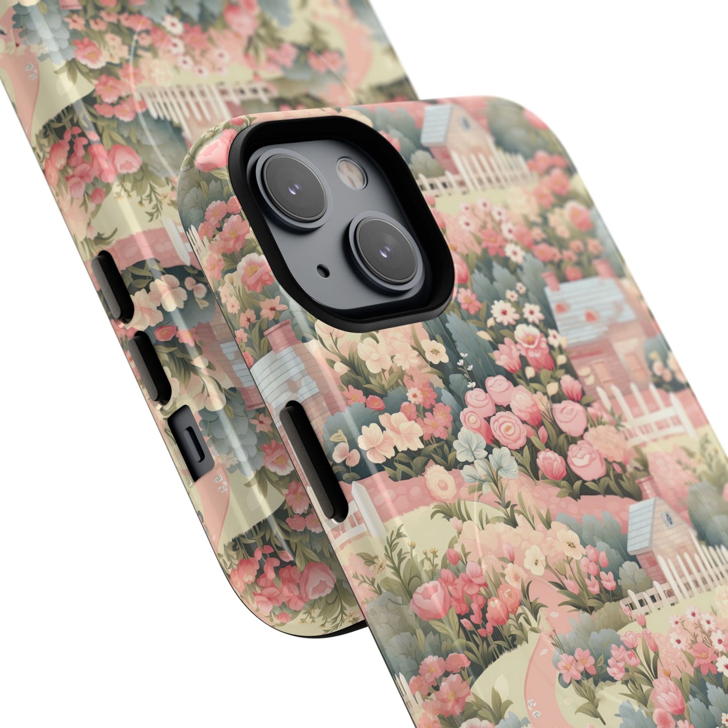 Pastel Garden Haven Tough iPhone Magnetic Case, Durable Protection, Flower Design, Gift for Her, Birthday, ,Phone Accessory, Spring Decor