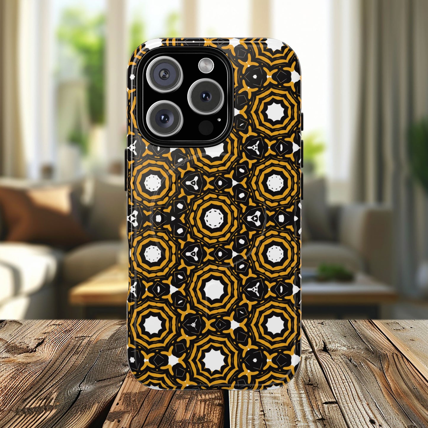 Stylish Tough Magnetic Phone Case, Unique Pattern Phone Cover, Durable Magnetic Case, Trendy Tech Accessories, Gift for Phone Lovers