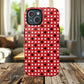 Crimson Gridlock Tough iPhone Magnetic Cases, Durable iPhone Accessories, Gift for Tech Lovers, Modern Design
