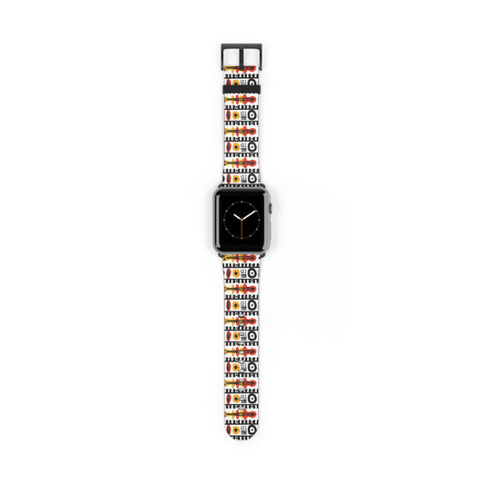 Afrobeat Harmony Vibrant Patterned Watch Band - Stylish and Colorful Accessory for Everyday Wear.