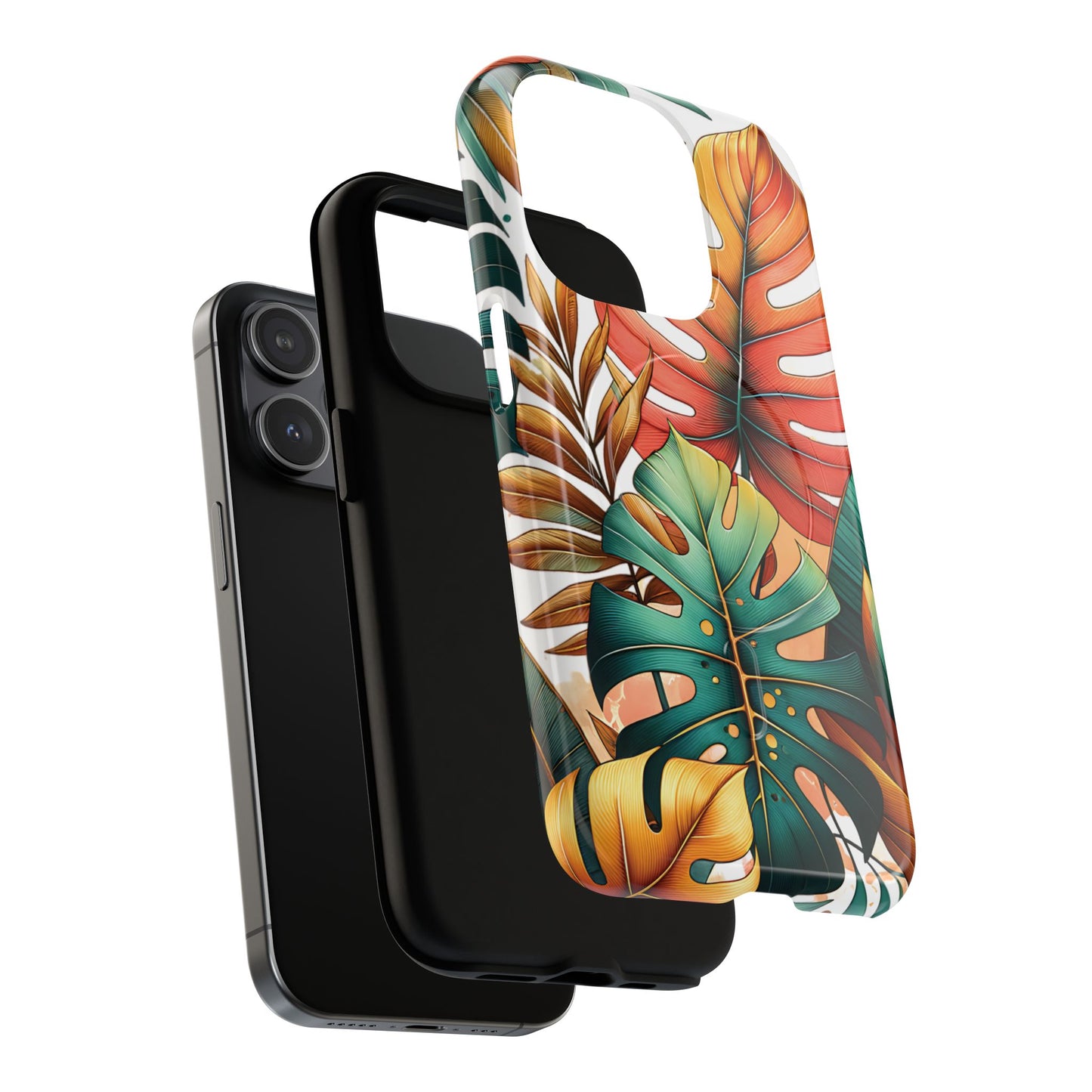 Tropical Monstera Leaf Phone Case - Stylish Tough Magnetic Cases, Floral Protection, Summer Vibe, Gift for Nature Lovers, Trendy Mobile Accessories