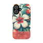 Tough Floral Phone Case, Tropical Hibiscus Design, Gift for Her, Summer Accessory, Customizable Phone Cover