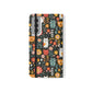 Whimsical Feline Garden iPhone and Samsung Flip Cases