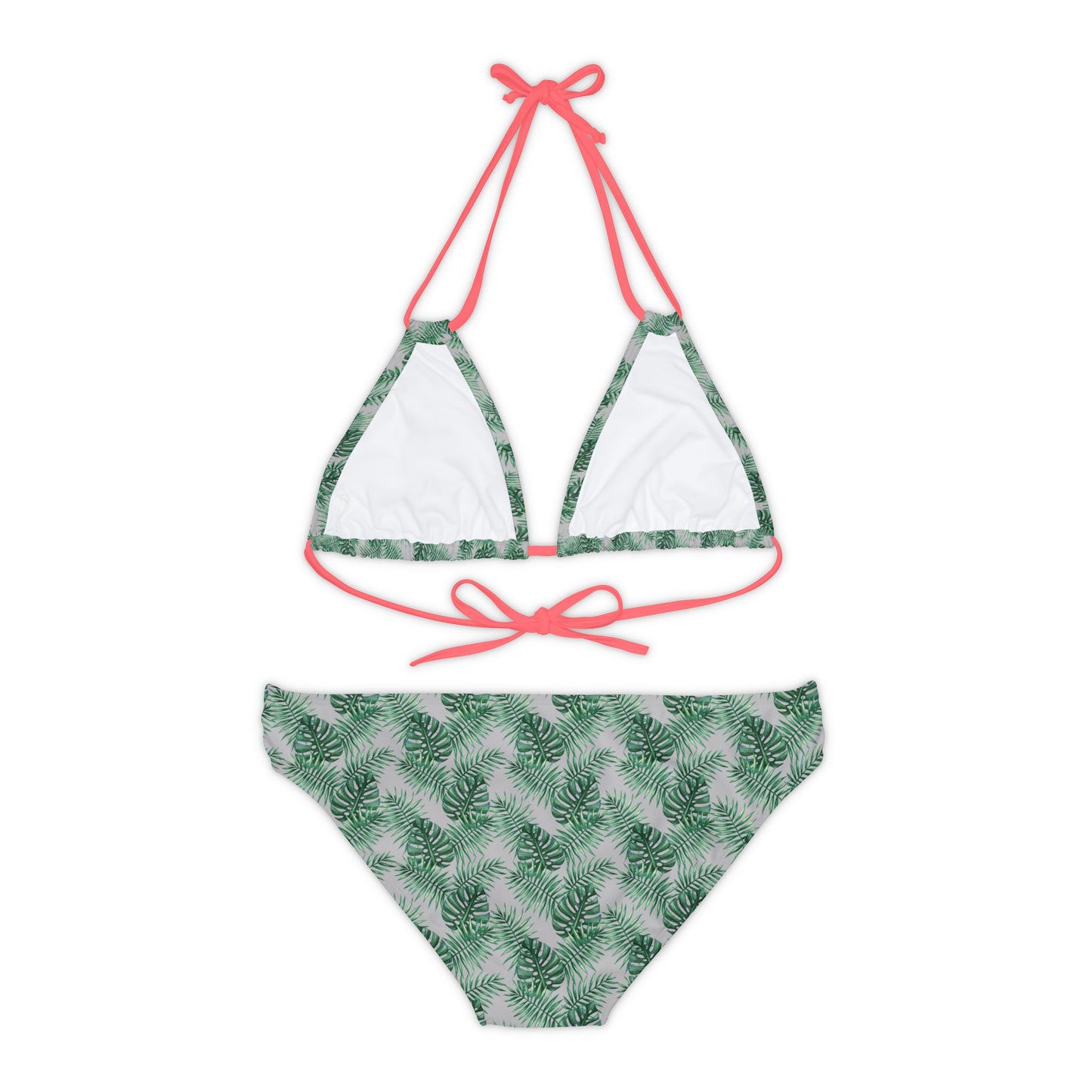 Grey Tropical Bliss Strappy Bikini Set (AOP)