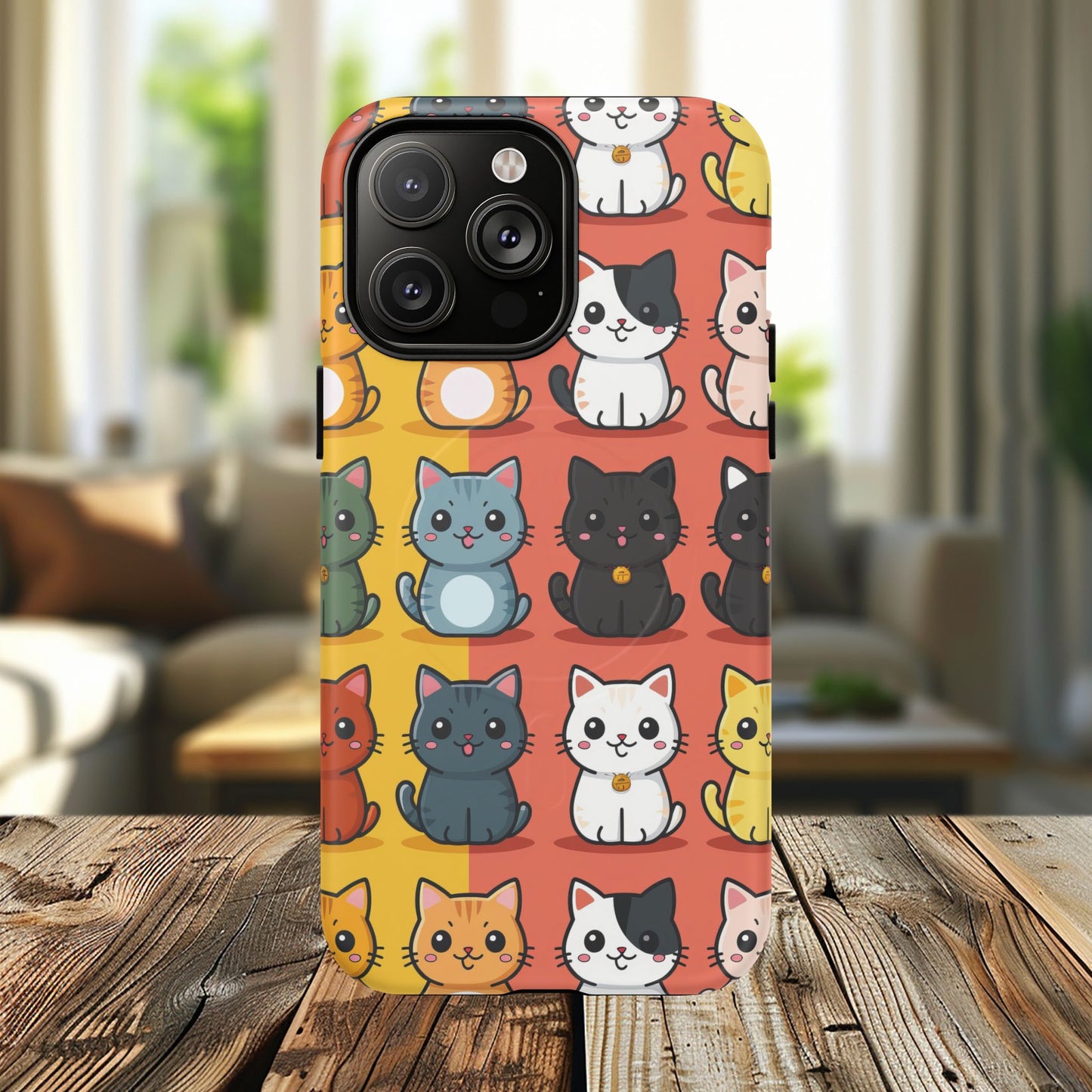 Cute Cat Magnetic Phone Cases for Pet Lovers, Durable Cases, Animal Design, Fun Gift, Unique Accessories