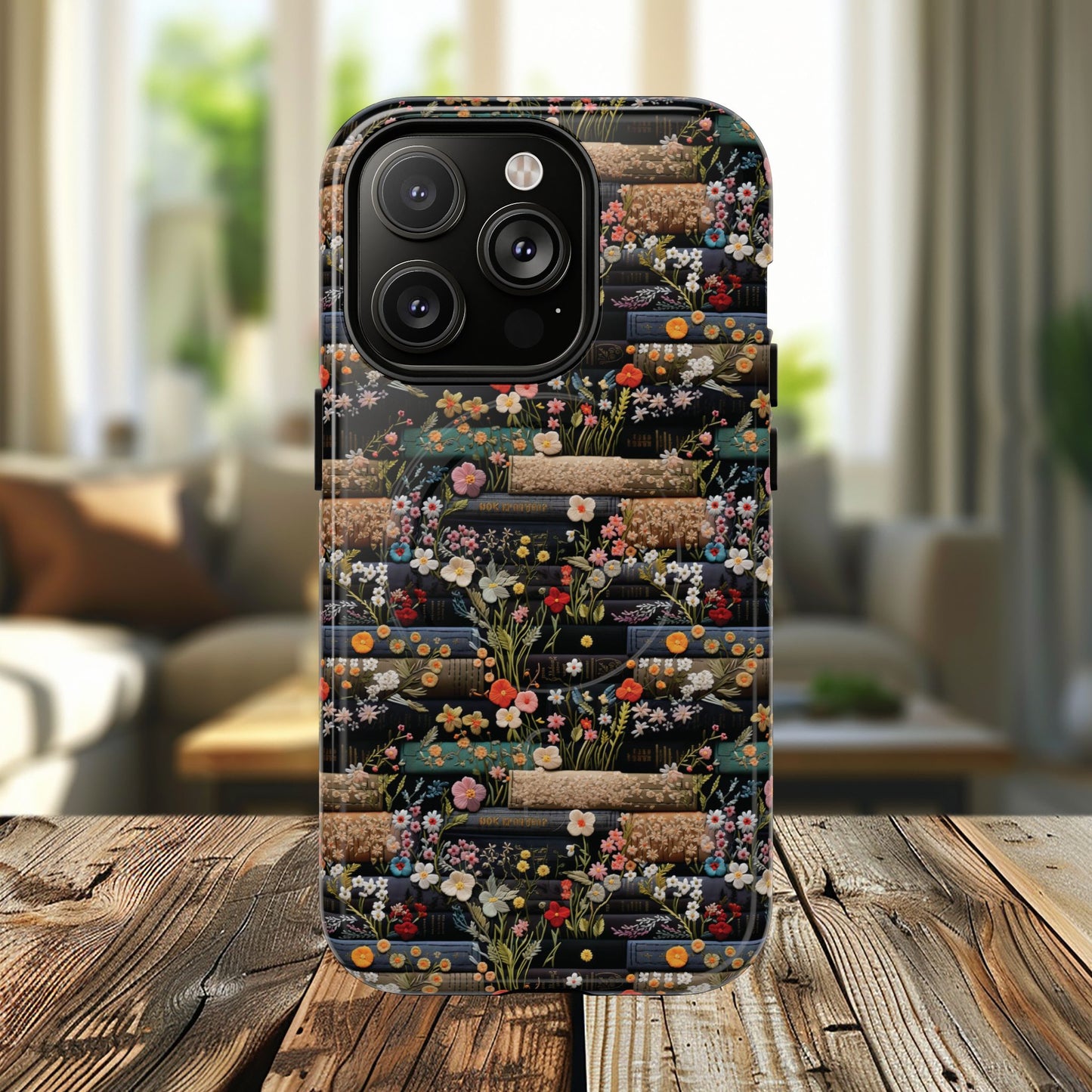 Floral Library Dreams Tough iPhone Magnetic Cases, Stylish Protective Cover, Customizable Gift for Nature Lovers, Festive Accessory for iPhone