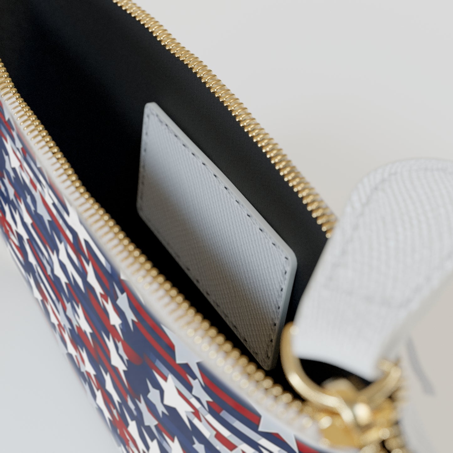 Patriotic Waves Mini Clutch Bag - Star & Stripe Design for Festivals and Celebrations