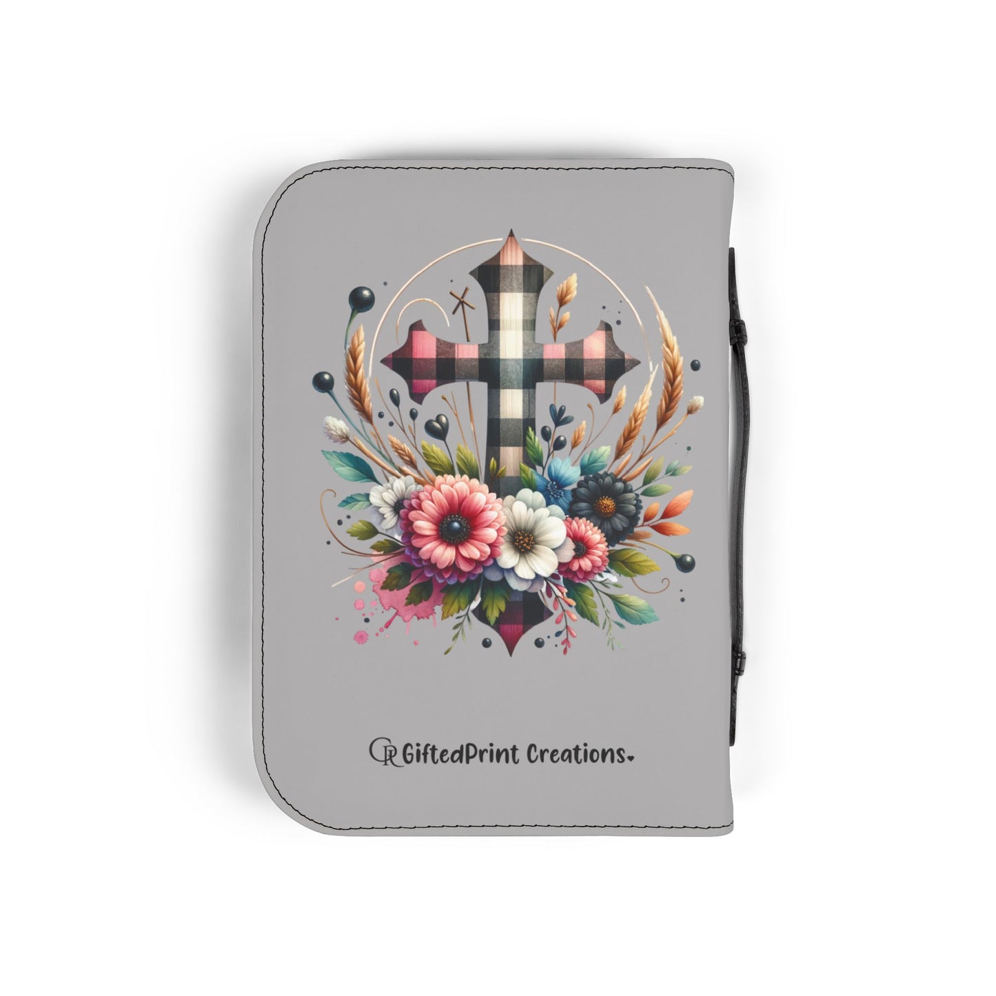 Personalized Floral Cross Bible Cover - Trust in the Lord Design| Baptism | Christening | Anniversary | Birthday Gifts.