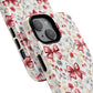 Personalized Rosette Coquette Floral Phone Case - Tough MagSafe® Magnetic Cases, Protective Cover, Stylish Tech Accessory, Gifts for Her