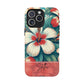 Tough Floral Phone Case, Tropical Hibiscus Design, Gift for Her, Summer Accessory, Customizable Phone Cover