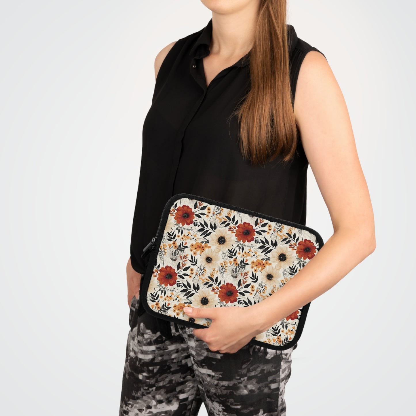 Boho Chic Floral Laptop Sleeve