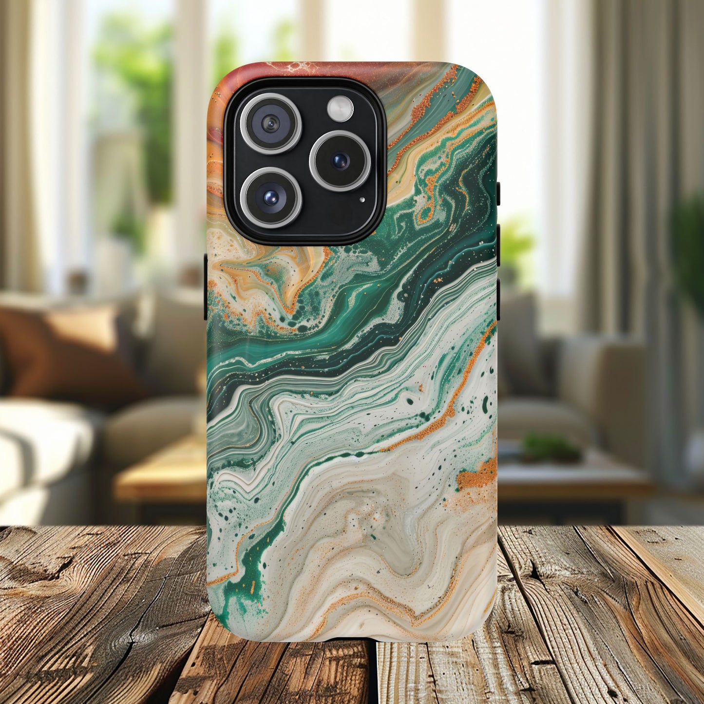 Stylish Tough Acrylic Magnetic iPhone Cases for Everyday Protection, Marble Design, Unique Gifts for Tech Lovers, Holiday Essentials