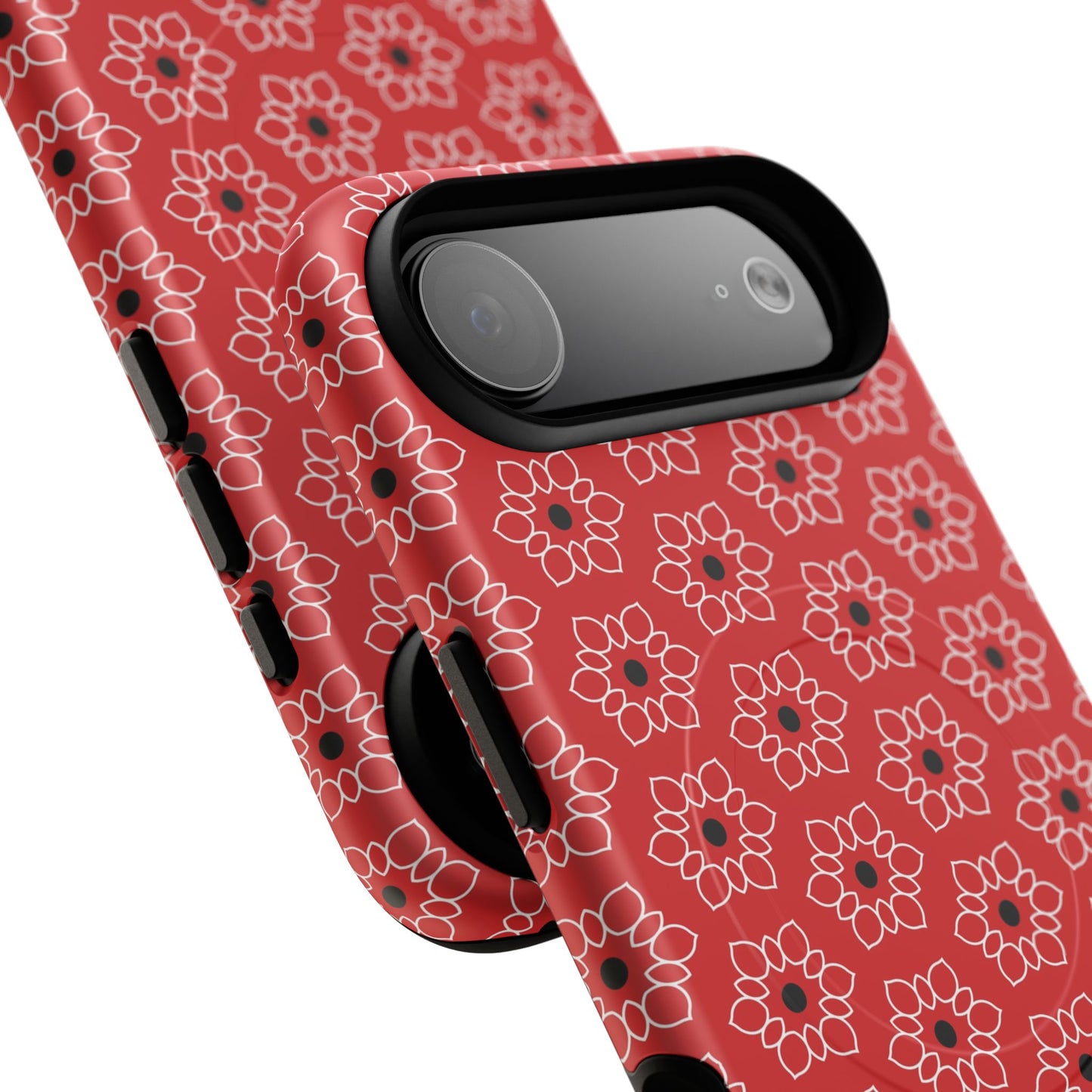 Stylish Geometric Magnetic iPhone Cases, Floral iPhone Cover, Durable Smartphone Cases, Trendy Accessories, Gift for Her