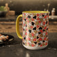 Heart Patterned Coffee Mug - Colorful Love Design, Perfect for Gifts & Celebrations