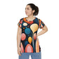 Cosmic Bloom Women's Short Sleeve Shirt (AOP)