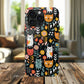 Whimsical Feline Garden iPhone and Samsung Tough Phone Cases,