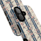 Victorian Rose Stripe iPhone Case, Tough Magnetic Cases for Stylish Protection, Flower Pattern iPhone Cover, Trendy Gift Idea for Her