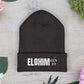 Embroidered 'ELOHIM, GENESIS 1:1' Classic Cuffed Beanie - Cozy Winter Hat, Streetwear Accessory, Personalized Gifts, Religious Apparel, Unisex Beanie