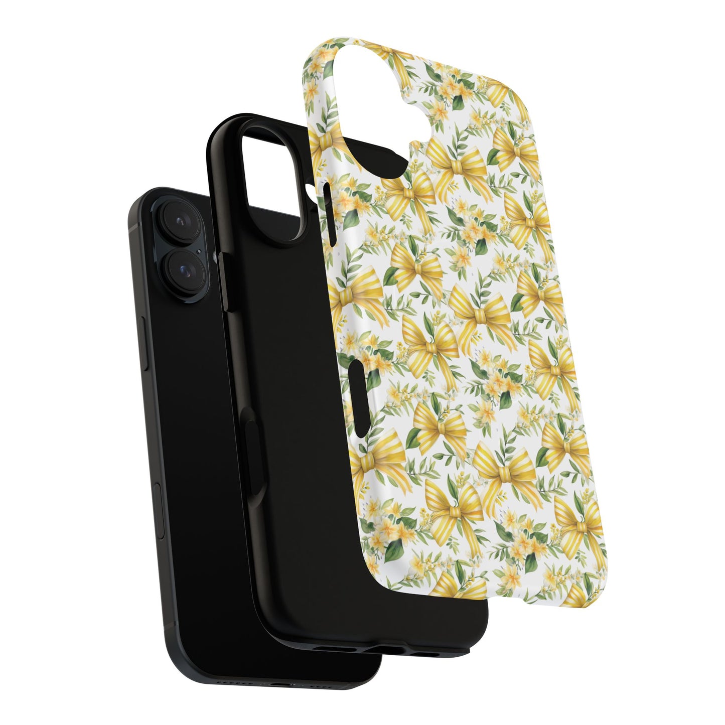 Sunshine Coquette Bows Tough Magnetic iPhone Case, Durable iPhone Cover, Girly Tech Accessory, Nature-Inspired Gift for Her, Spring Decor