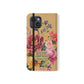 Floral Scripture Flip Case — "Let Your Light Shine" Wallet Phone Cover (Matthew 5:16)
