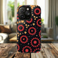 Midnight Ember Bloom Tough Magnetic iPhone Case, Bohemian Floral Design, Stylish iPhone Protection, Gift for Her, Trendy iPhone Accessories