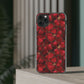 Velvet Petal Noir Floral Petal Clear Impact-Resistant iPhone and Samsung Case.