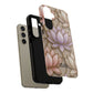 Personalized Lotus Floral Stained Glass Effect Tough Phone Case
