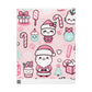 Wrapping Papers - Pink Santa Claus Holiday Collection - Matte or Glossy Finish - 90gsm Paper