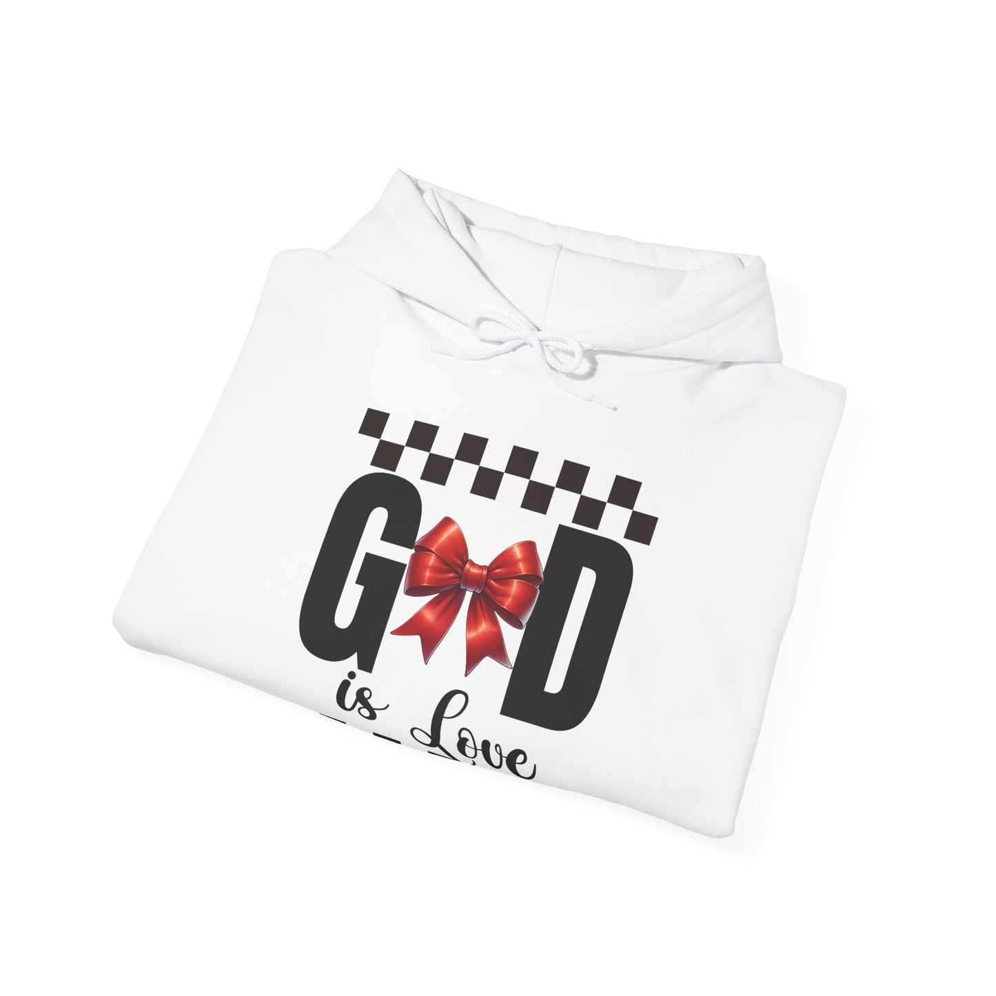 GOD is LOVE Unisex Heavy Blend™ Gildan Hooded Sweatshirt.