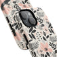 Personalized Floral Blush Garden Whisper Tough Magnetic MagSafe® iPhone® 13, 14, 15, 16, 17, Pro, Pro Max, Plus Cases (Custom Name).
