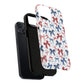 Patriotic Coquette Tough iPhone Magnetic Case, Stylish Gift for Her, Summer Celebrations, Cute Bow Design