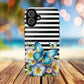 Pansy Parade Tough iPhone Magnetic Cases, Floral Tough Case, Striped iPhone Magnetic Cover, Phone Accessory, Gift for Nature Lovers